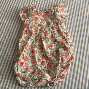 EUC Janie and Jack Floral Romper Size 6-12 mo